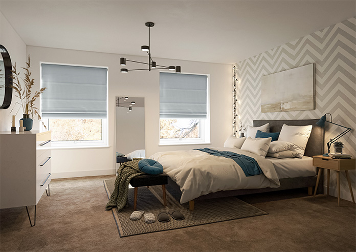 Saltaire, Castle Grey - Motorised Roman Blind - Image 6